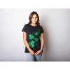 Womens Glitter Shamrocks T Shirt Funny St Saint Patricks Day Shamrock Clover Tee - Crazy Dog Women's T Shirt - 2 of 4