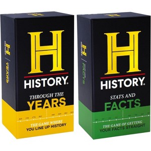 HISTORY Channel NEW Games Bundle - Stats & Facts and Through The Years - General Knowledge Super Trivia Chronology Timeline Card Game for Adults, - 1 of 4