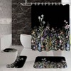 4-piece Black Shower Curtain , Popular Styles Shower Curtain (70.8x70.8 in) - 2 of 4