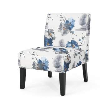 Kassi Accent Chair Blue Floral - Christopher Knight Home