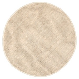 Ivory Solid Loomed Round Accent Rug 4