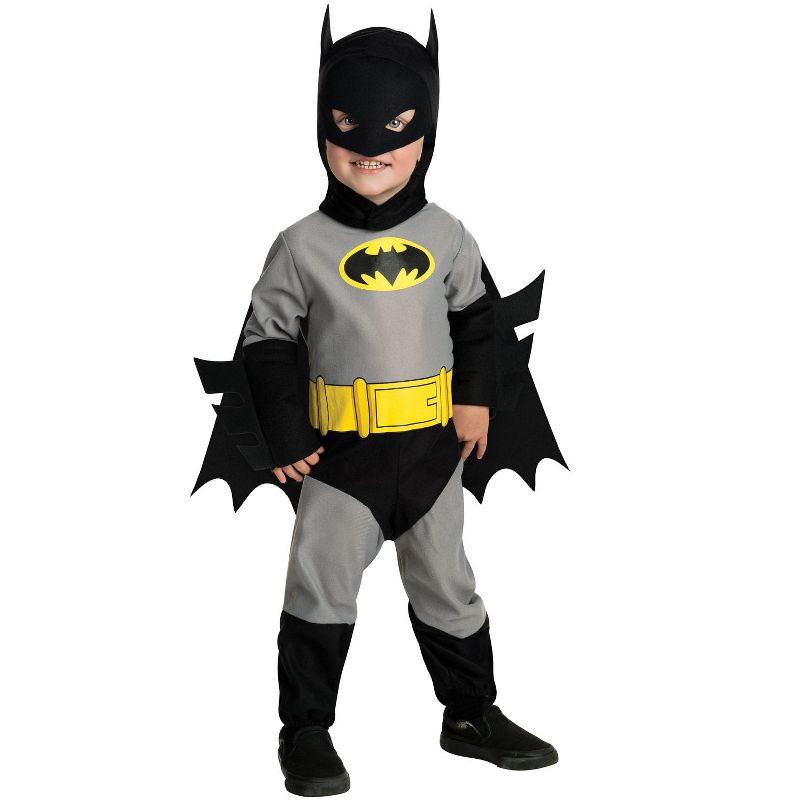 DC Comics Grey Batman Infant/Toddler Costume, Toddler, 1 of 2