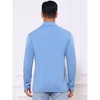 INSPIRE CHIC Men's Contrast Button Collared Pocket Long Sleeves Golf Polo T-Shirts - 3 of 4