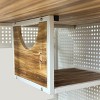 ORRD 55.12" White Cat House w/Tempered Glass Doors - Spacious Indoor Enclosure for Living Room, Study Decor - 4 of 4