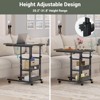 Aheaplus Height Adjustable C Table with USB Port and Wheels - 3 of 4