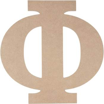 Juvale Unfinished Wooden Letters, Greek Letter Phi (11.5 x 11.6 in.)