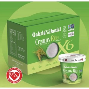 Gabriel and  Daniel Creamy Rice Hot Cereal Cup – Gluten-Free, Organic, Non-GMO, Instant Breakfast – 6 Pack - 1 of 4
