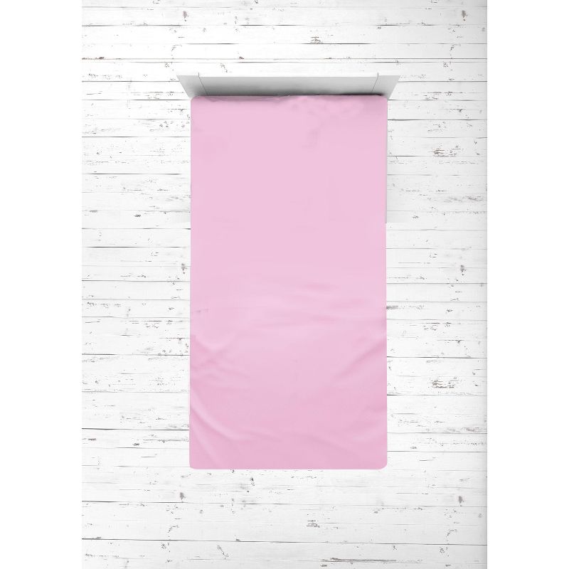 Bacati - Mod Dots Stripes Pink Fuschia Beige Chocolate 3 pc Toddler Sheet Set, 3 of 8