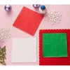 Juvale 210-Pack Plain Disposable Paper Cocktail Napkins for Christmas Party Supplies - Red, Green, White - 3 of 4