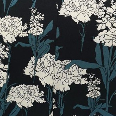 black ivory floral