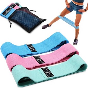 Healthsmart Fabric Resistance Bands, Targets Abs, Glutes, Quads, Calves, Hamstrings, 3 bands with Variable Resistance Levels - 1 of 4