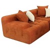 L-Shape Sectional Sofa with 18" Seat Depth, Machine-Washable Covers & Solid Wood Frame, Beige - 4 of 4