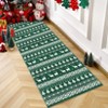 Christmas Red Green Rug Washable Living Room Carpet Xmas Decor Indoor Bedroom Throw Rug - 3 of 4