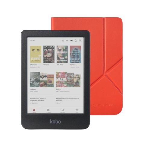 Kobo Clara Colour Ereader With Cayenne Red Sleepcover Bundle : Target