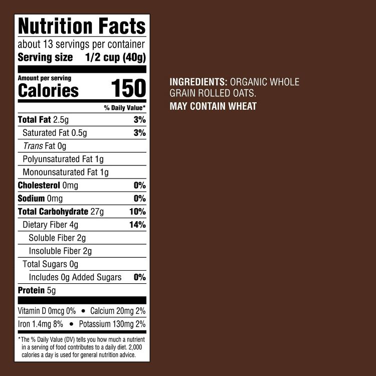 Organic Old Fashioned Oats - 18oz - Good & Gather™, 3 of 3