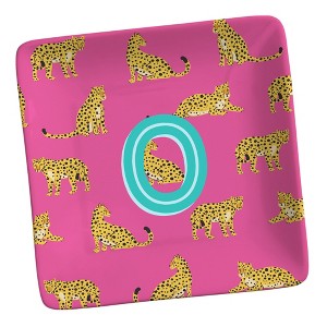 Personalization Mall Animal Print Initial Personalized Ring Dish Cheetah - 1 of 2