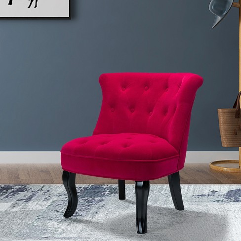 Velvet button back chair new arrivals