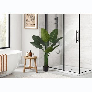 Sapphtopaz Artificial Bird Of Paradise Tree, Artificial Tree Fake Plant with Pot, Green Leaves Room Decor for Home Office Foyer Porch - 1 of 4