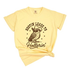 Simply Sage Market Hootin' Leads To Hollerin' Owl Garment Dyed Tee - 1 of 4