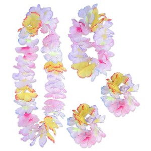 Beistle Paradise Floral Lei Set, Asstd, (12/Pkg) Multicolored - 1 of 2