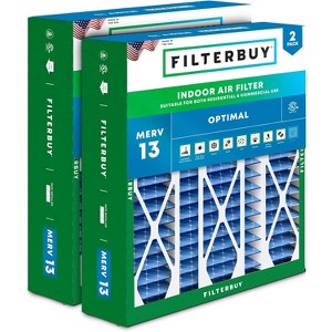 Filterbuy 20x25.25x3.5 Air Filter (2-Pack), Pleated MERV 13 Health Defense Replacement HVAC AC Furnace Filters for Aprile Space-Gard 102 / 2120 - 1 of 4