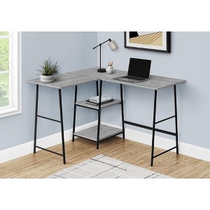 Sapphtopaz Home Office Desks 42" L Shaped Desk Morden Computer Desk with Storage Shelves Study Writing Table Gaming Desk Office Desk for Home Office - 1 of 4