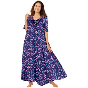 Only Necessities Plus Size Sweeping Printed Lounger - 1 of 4