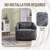 CAVINAS 360 Degree Swivel Chair, Swivel Barrel Chair, Single Sofa Chair, Comfy Round Accent Chair for Living Room, Leisure Arm Chair for Bedroom - 3 of 4