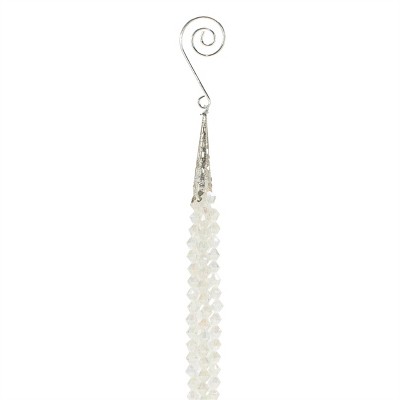 Iridescent Bead Drop Ornaments – Set of 12