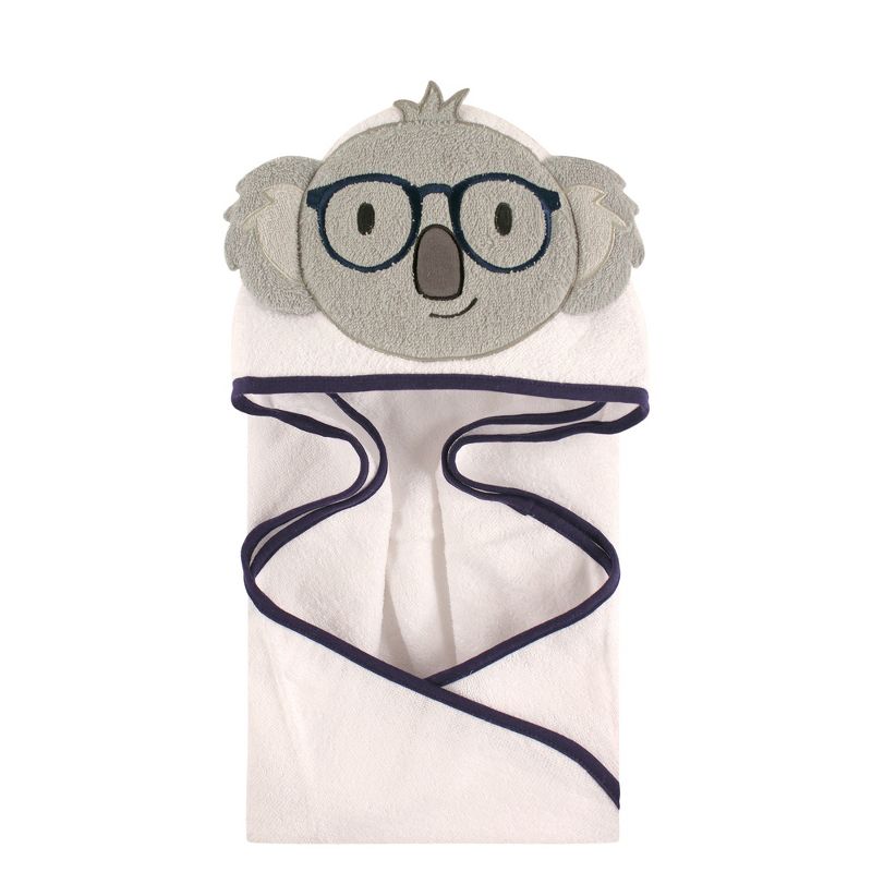 Hudson Baby Infant Boy Cotton Animal Face Hooded Towel, Koala, One Size, 1 of 3