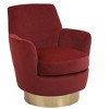 Ridstar Accent Chair and Armchairs with Gold Stainless Steel Base For Living Room & Bedroom-Red - 2 of 4