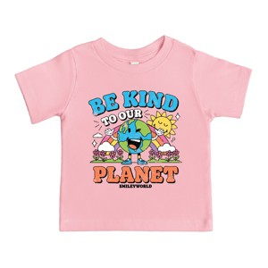 The Juniper Shop SmileyWorld Be Kind To Our Planet Rainbow Toddler Short Sleeve Tee - 1 of 4