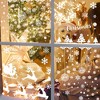 Unique Bargains Christmas Decorations for Windows and Home Christmas Window Clings Party Supplies White 1 Set - 3 of 4