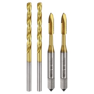 Unique Bargains HSS 6542 Metric Spiral Point Thread Tap and Twist Drill Bit Sets 4 Pcs - 1 of 4