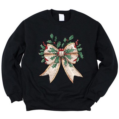 Simply Sage Market Women's Graphic Sweatshirt Holly Leaves Coquette