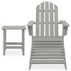 vidaXL Patio Adirondack Chair with Ottoman&Table Solid Fir Wood Gray - 2 of 4