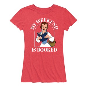 Women's - Disney Princess - Belle My Weekend Is Booked Short Sleeve Graphic T-Shirt - 1 of 4