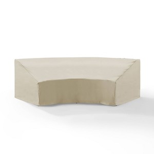Crosley Outdoor Catalina Round Sectional Furniture Cover, Tan: Vinyl, Fits Wicker Sectional, 90 Day Warranty - 1 of 4