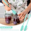 JDICTION 2-Pack Silicone Jar Spatula Set - Long Handle Non-Stick Rubber Scraper, Heat Resistant For Blenders, Cooking, Baking, Mixing (Mint) - 3 of 4
