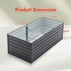 VisioGear Raised Garden Bed, Outdoor Planter Boxes for Vegetables, Raised Beds for Growing Flowers Herbs Succulents, Black, 74.6"*35.4"*25.2" - 3 of 4