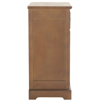 Beige Pine Transitional Rectangular Side Table with Storage