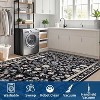 Washable Modern Printed Rug Non Slip Low Pile Rug Soft Floral Throw Floor Cover Foldable Indoor Carpet for Living Room Bedroom Playroom Nursery - 4 of 4