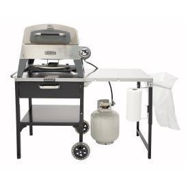 Cuisinart Black and Stainless Steel Outdoor Prep Table with Wheels