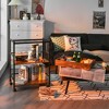 Costway 3-Tier Rolling Bar Cart Kitchen Serving Cart w/ Removable Tray & Handle - 4 of 4