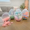 Cornucopia Brands Jumbo Plastic Easter Eggs (4pk, 10in); Giant Clear Egg-Shaped Buckets w/ Handles - image 2 of 4