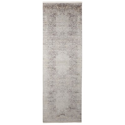 Sarrant Transitional Medallion Gray/Ivory/Tan Area Rug