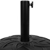 Northlight Celtic Triquetra Round Base Stand for Patio Umbrellas - 20" - Black - 4 of 4