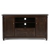 Sterling Solid Wood TV Stand for TVs Dark Tobacco Brown - WyndenHall - 4 of 4