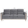 79.5" 3-Seater Sofa, Modern Upholstered Sofa With Side Pocket Solid Wood Frame For Living Room - 3 of 4