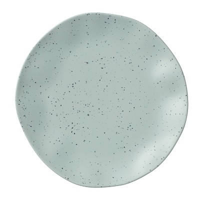 Mint and White Speckled Melamine 12-Piece Dinnerware Set